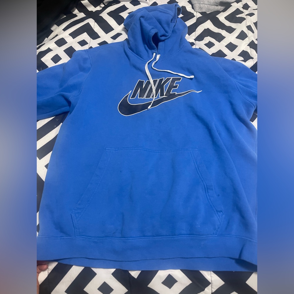 Blue black & white Nike hoodie